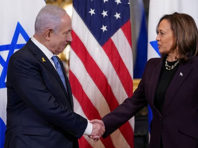 u s vice president kamala harris meets with israeli prime minister benjamin netanyahu at the eisenhower executive office building on the white house grounds in washington d c us july 25 2024 photo reuters
